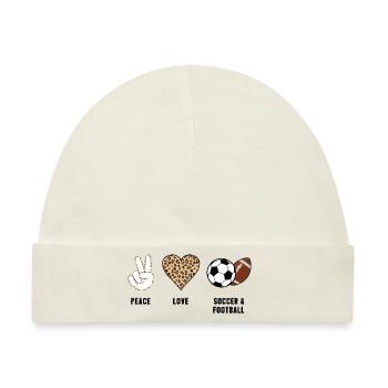 baller fussball baller Geschenk - Baby Premium Organic Mütze - Naturweiß - Vorne