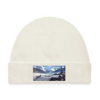 Winter Panorama - Baby Premium Organic Mütze - Naturweiß - Vorne