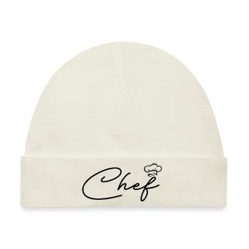 Personalisierter Küchenchef - Baby Premium Organic Mütze - Naturweiß - Vorne