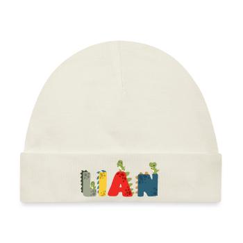 Lian Dino2 - Baby Premium Organic Mütze - Naturweiß - Vorne