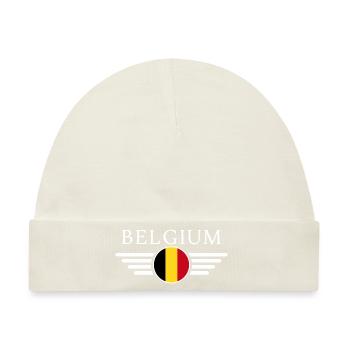 Belgien T-Shirt: Mode & Pralinen, pure Eleganz - Baby Premium Organic Mütze - Naturweiß - Vorne