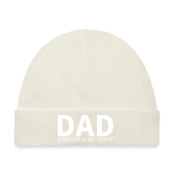 Papa: Für immer in meinem Herzen. Gestaltung des Denkmals - Baby Premium Organic Mütze - Naturweiß - Vorne