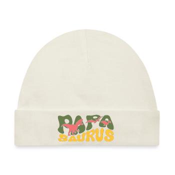 Papasaurus Dinosaurier Papa Saurus Vatertagsgeschenk - Baby Premium Organic Mütze - Naturweiß - Vorne
