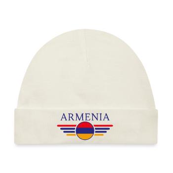Ich liebe Armenien, Eleganz Stil Design T-Shirt - Baby Premium Organic Mütze - Naturweiß - Vorne