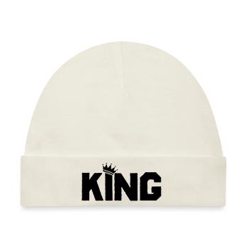 king - Baby Premium Organic Mütze - Naturweiß - Vorne