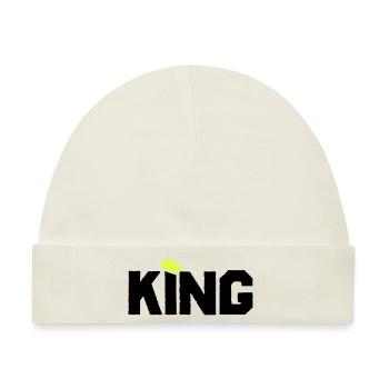 king - Baby Premium Organic Mütze - Naturweiß - Vorne