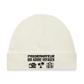 Reisende & Programmierer: Leidenschaft & Entdeckung - Baby Premium Organic Mütze - Naturweiß - Vorne