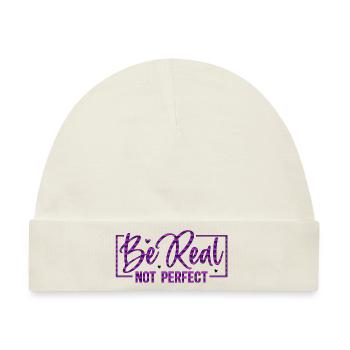 Seien Sie original Vektor Design Symbol Retro Zitat Etikett - Baby Premium Organic Mütze - Naturweiß - Vorne