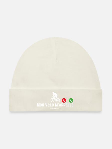 Mein Fahrrad ruft, ich muss los! Fahrrad-Geschenk - Baby Premium Organic Mütze - Naturweiß