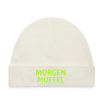 Morgenmuffel - Baby Premium Organic Mütze - Naturweiß - Vorne