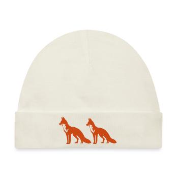 foxes - Baby Premium Organic Mütze - Naturweiß - Vorne