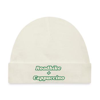 Roadbike + Cappuccino - Baby Premium Organic Mütze - Naturweiß - Vorne