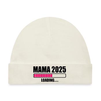 Mama 2025 - Baby Premium Organic Mütze - Naturweiß - Vorne