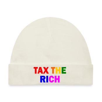 Tax the rich - Baby Premium Organic Mütze - Naturweiß - Vorne