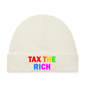 Tax the rich - Baby Premium Organic Mütze - Naturweiß - Vorne