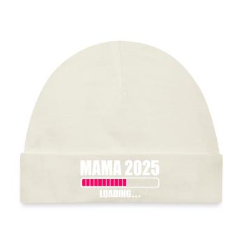Mama 2025 - Baby Premium Organic Mütze - Naturweiß - Vorne
