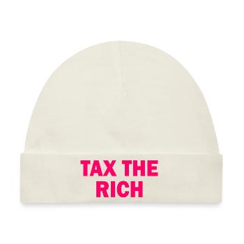 Tax the rich - Baby Premium Organic Mütze - Naturweiß - Vorne