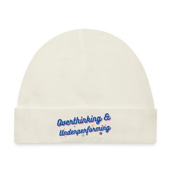 Overthinking & Underperforming - Baby Premium Organic Mütze - Naturweiß - Vorne