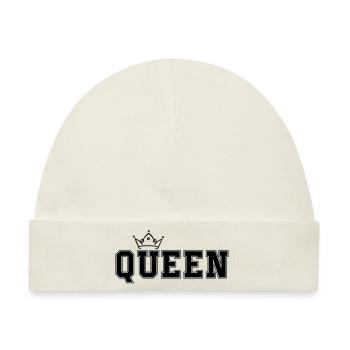 queen - Baby Premium Organic Mütze - Naturweiß - Vorne