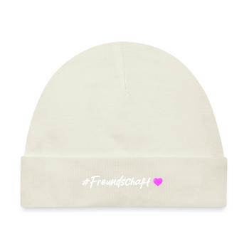Freundschaft Herz - Baby Premium Organic Mütze - Naturweiß - Vorne