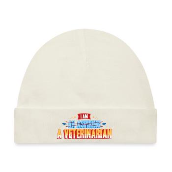 Tierarzt - Ich bin ein Tierarzt - Baby Premium Organic Mütze - Naturweiß - Vorne