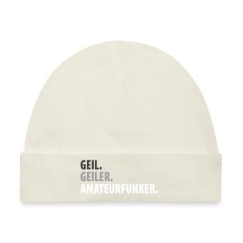 Amateurfunk Funker Funkgerät Funkamateur Geschenk - Baby Premium Organic Mütze - Naturweiß - Vorne