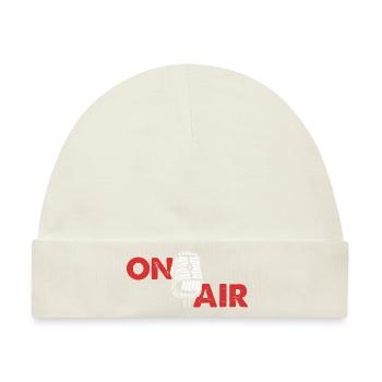 On Air Podcast Mikrofon Radiosendung Moderator - Baby Premium Organic Mütze - Naturweiß - Vorne