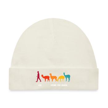 Ich meine Follower Llama Alpacas Lamas - Baby Premium Organic Mütze - Naturweiß - Vorne