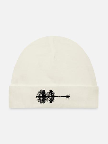 wald, gitarre gespiegelt - Baby Premium Organic Mütze - Naturweiß