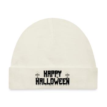 Fröhliches Halloween. Fröhliches Halloween. - Baby Premium Organic Mütze - Naturweiß - Vorne