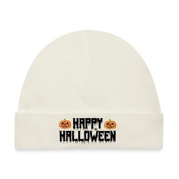 Fröhliches Halloween. Fröhliches Halloween. - Baby Premium Organic Mütze - Naturweiß - Vorne