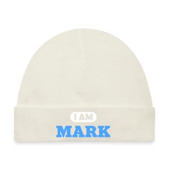 Mark Name Spruch für stolze Marken - Baby Premium Organic Mütze - Naturweiß - Vorne