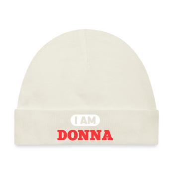 Donna Name Spruch für stolze Donnas - Baby Premium Organic Mütze - Naturweiß - Vorne