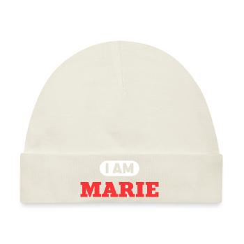 Marie Name Spruch für stolze Maries - Baby Premium Organic Mütze - Naturweiß - Vorne