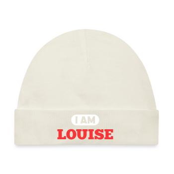 Louise Name Spruch für stolze Louises - Baby Premium Organic Mütze - Naturweiß - Vorne