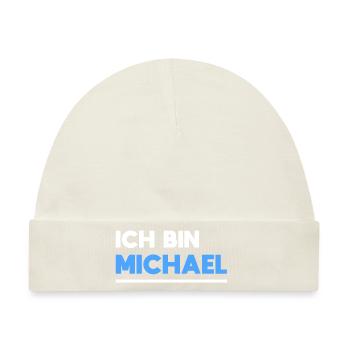 Michael Name Spruch für stolze Michaels - Baby Premium Organic Mütze - Naturweiß - Vorne