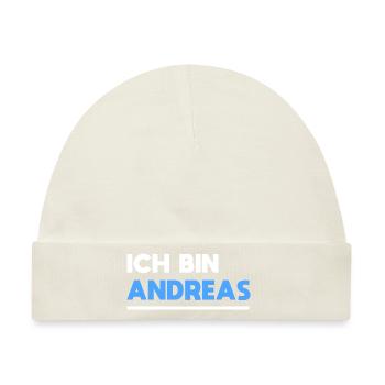 Andreas Name Spruch für stolze Andreas - Baby Premium Organic Mütze - Naturweiß - Vorne