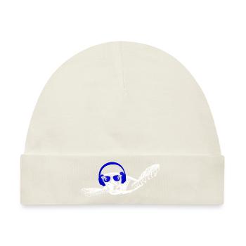 Meeresschildkröte Tierfans Kopfhörer Sonnenbrille - Baby Premium Organic Mütze - Naturweiß - Vorne