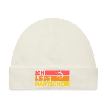 Fische Haifisch - Baby Premium Organic Mütze - Naturweiß - Vorne