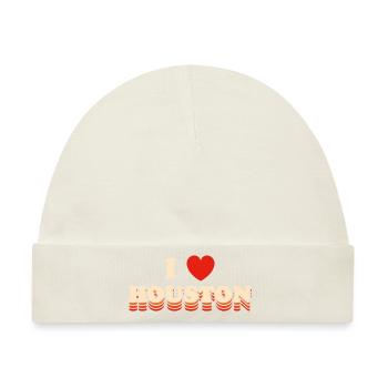Ich liebe Houston Design für stolze Houstoner - Baby Premium Organic Mütze - Naturweiß - Vorne