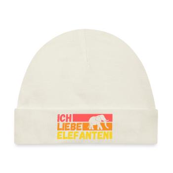 Elefant Elefanten - Baby Premium Organic Mütze - Naturweiß - Vorne