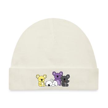 Nichtbinäre Flagge Koala Design für stolze Enbys - Baby Premium Organic Mütze - Naturweiß - Vorne