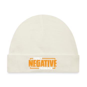 Expect Negative Feedback 3 - Baby Premium Organic Mütze - Naturweiß - Vorne