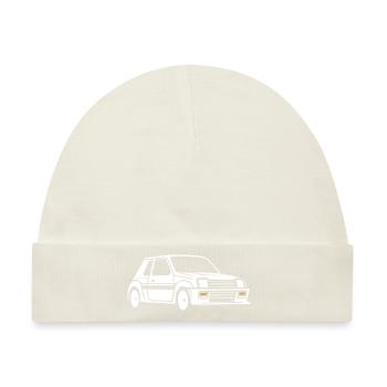 Rallye-Fahrzeug - Baby Premium Organic Mütze - Naturweiß - Vorne