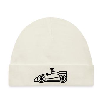 F1-Rennwagen - Baby Premium Organic Mütze - Naturweiß - Vorne