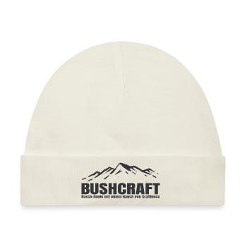 Bushcraft - Busch Genie mit einem Hauch von Crafti - Baby Premium Organic Mütze - Naturweiß - Vorne