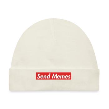 Send Memes - Baby Premium Organic Mütze - Naturweiß - Vorne