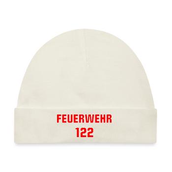 Feuerwehr 122 Telefonnummer Österreich - Baby Premium Organic Mütze - Naturweiß - Vorne