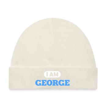 George Name Saying für stolze Georges - Baby Premium Organic Mütze - Naturweiß - Vorne