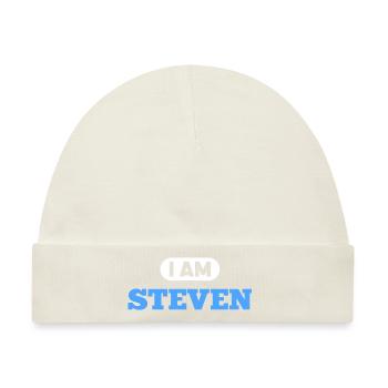 Steven Name Spruch für stolze Stevens - Baby Premium Organic Mütze - Naturweiß - Vorne